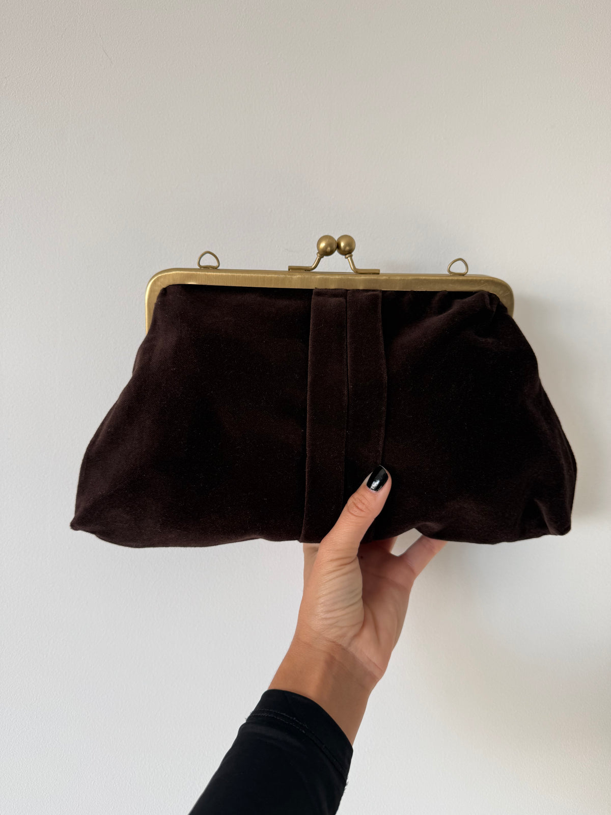 BOLSO VELUTO CHOCOLATE