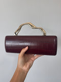 BOLSO COCODRILE VINO