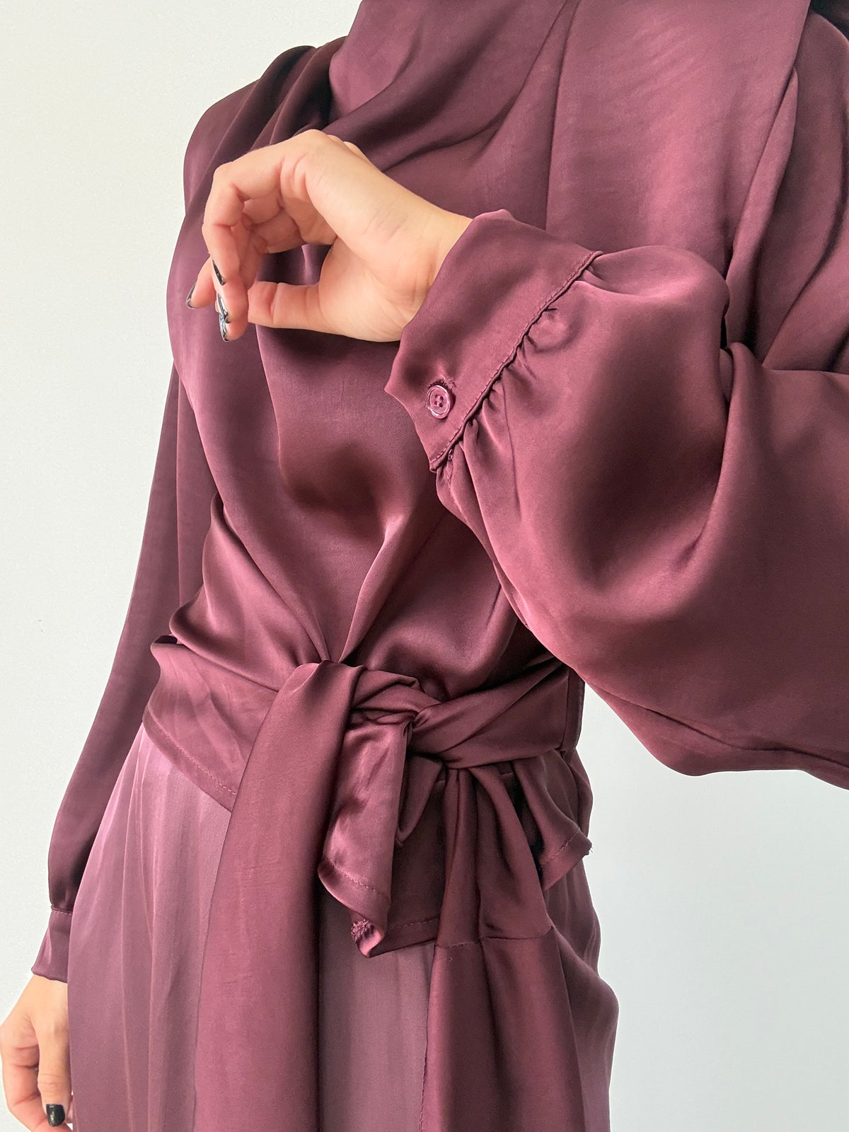 CAMISA ROSETA BURDEOS