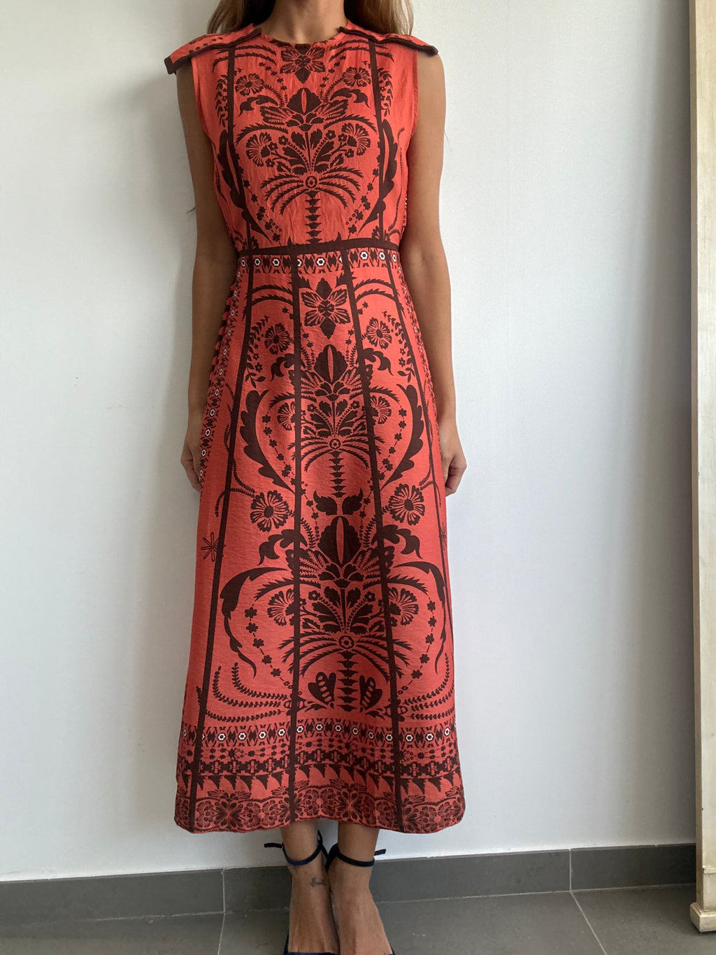 VESTIDO MOSAICO MELOCOTÓN