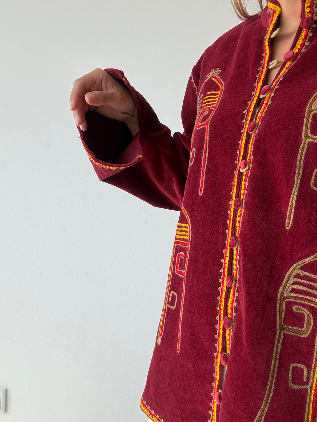 CHAQUETA ZAR BURDEOS