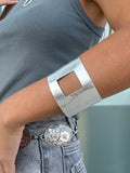 BRAZALETE CUADRADO PLATEADO