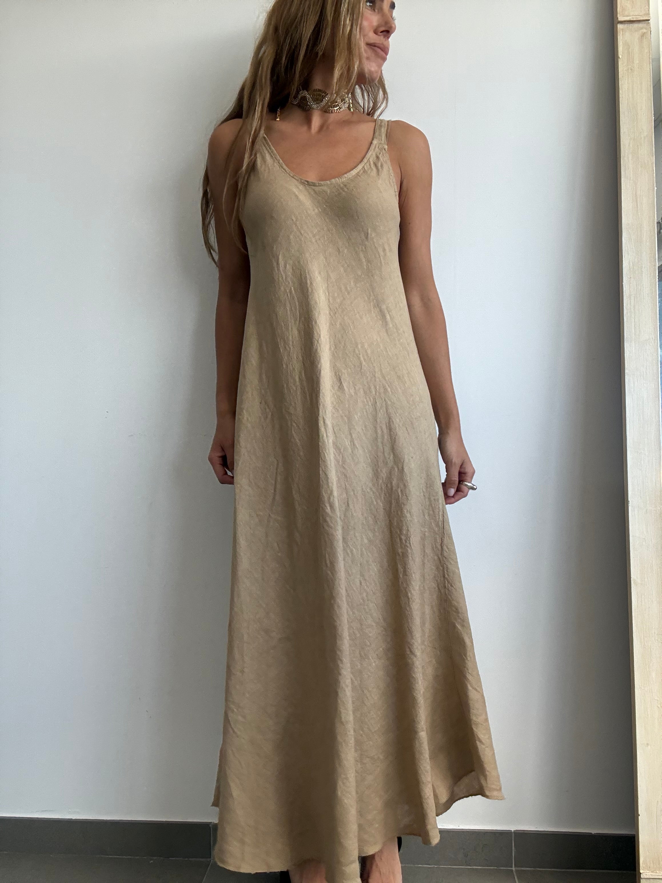 VESTIDO EDA CAMEL