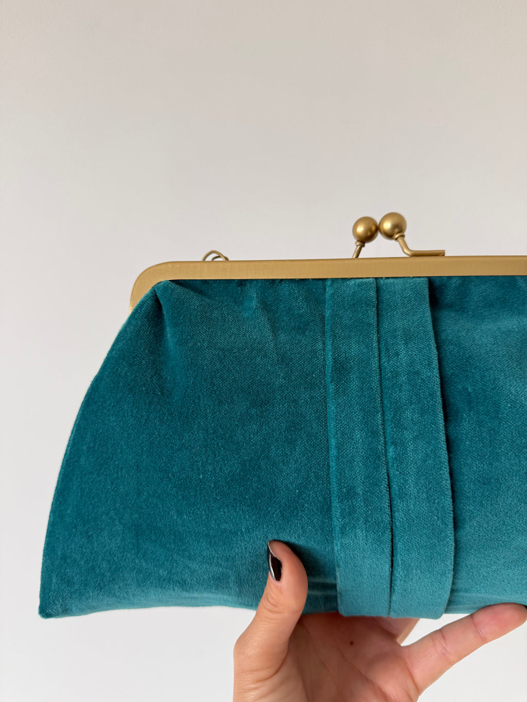 BOLSO VELUTO VERDE AGUA