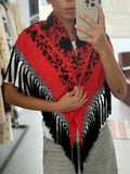 MANTÓN NEGRO ROJO
