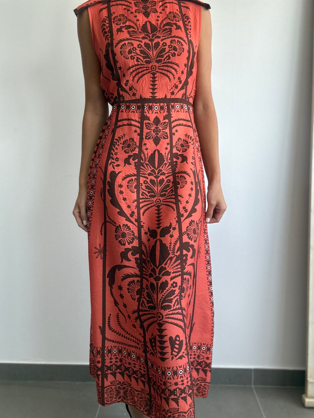 VESTIDO MOSAICO MELOCOTÓN