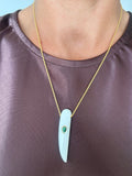 COLLAR PUNZA BLANCO-VERDE