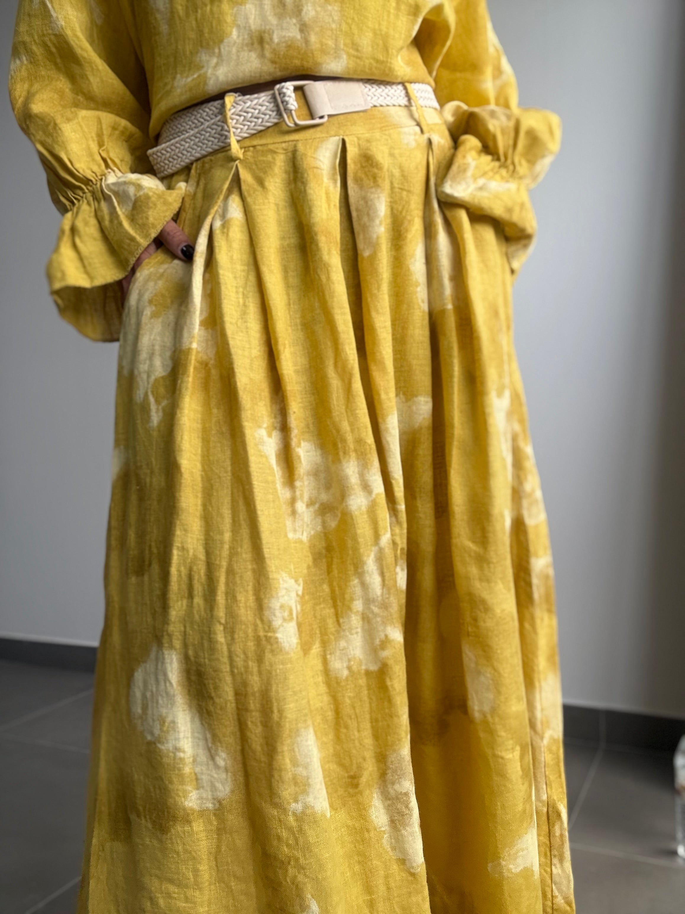 FALDA RATANA AMARILLO