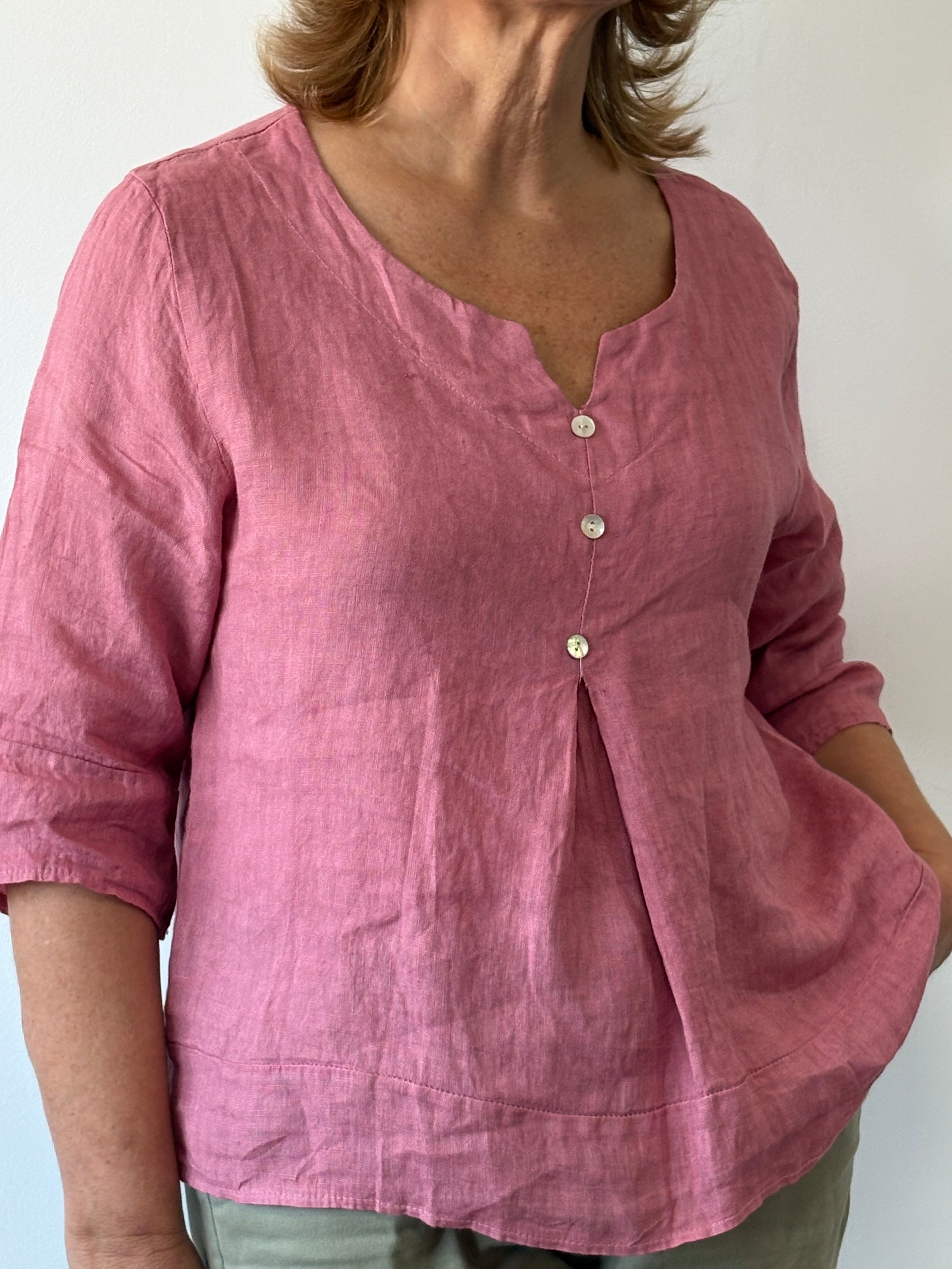 BLUSA LEÓN ROSA MAQUILLAJE