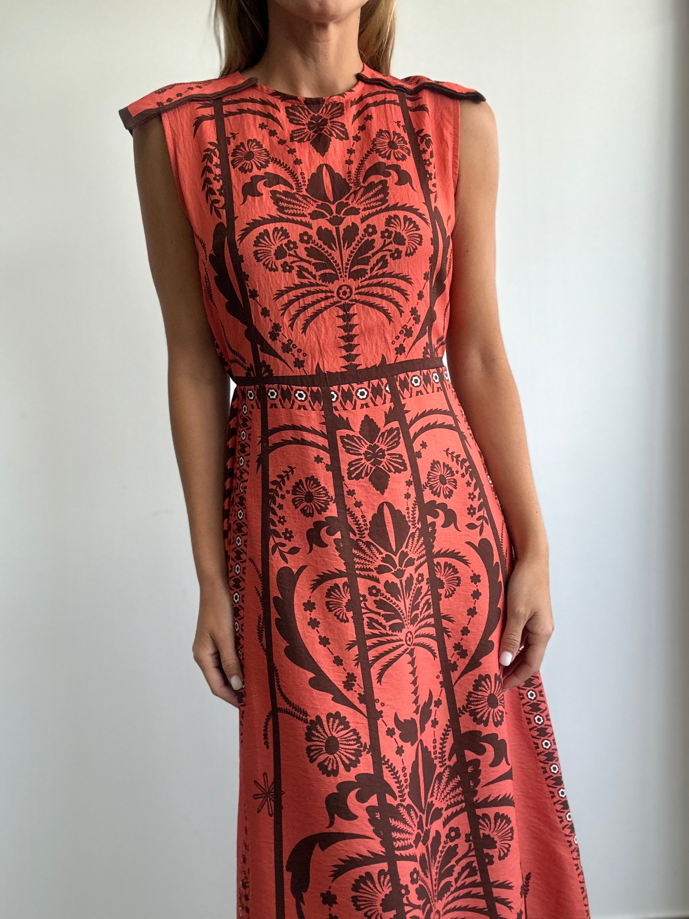 VESTIDO MOSAICO MELOCOTÓN