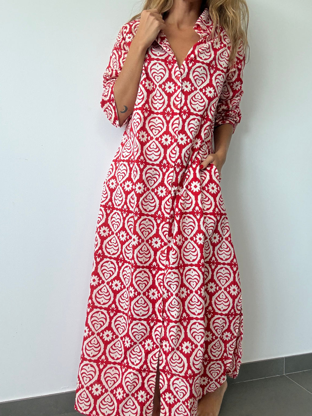 VESTIDO PEZ ROJO