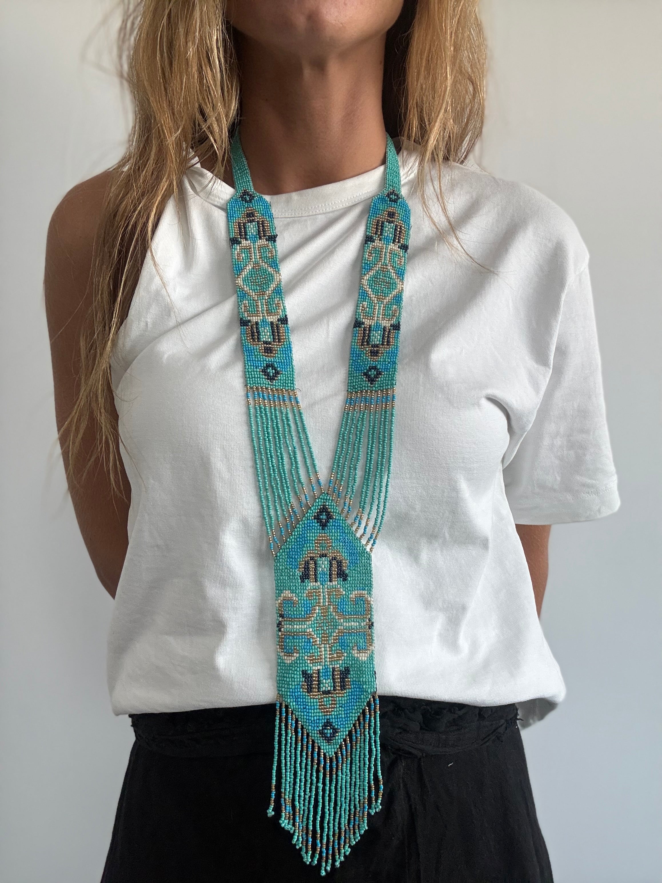 COLLAR BRASIL VERDE AGUA