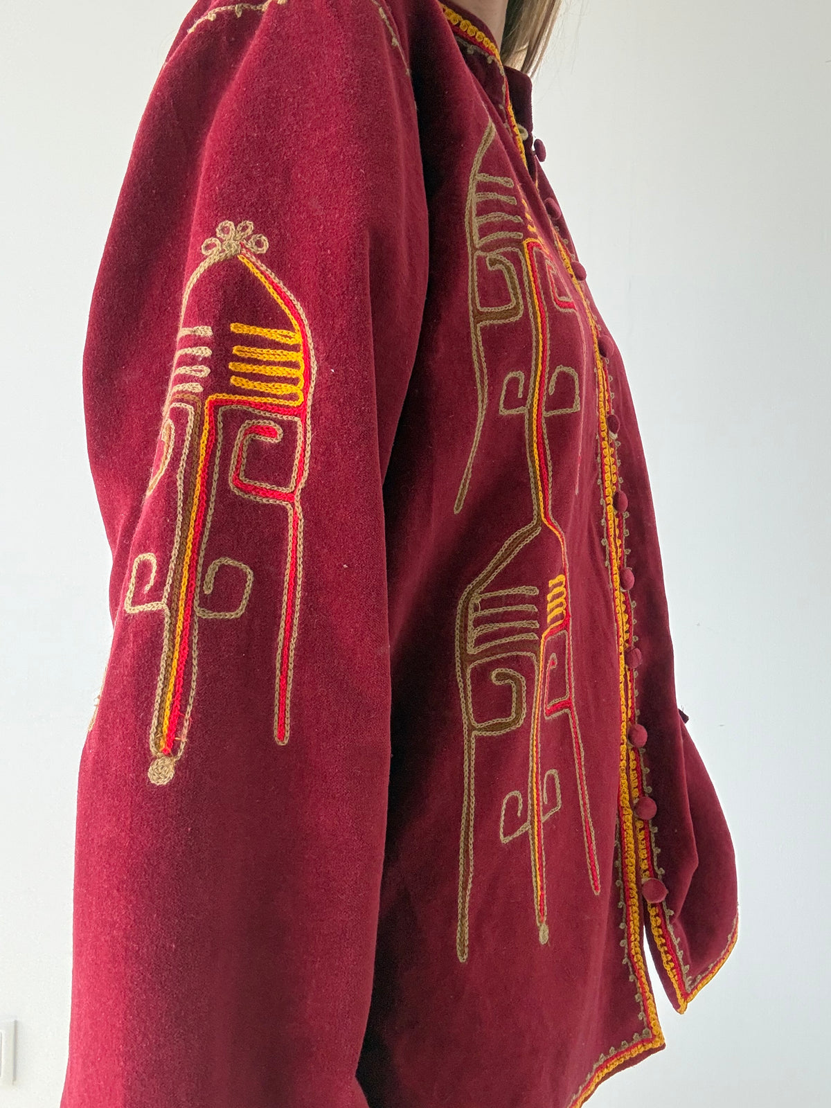 CHAQUETA ZAR BURDEOS