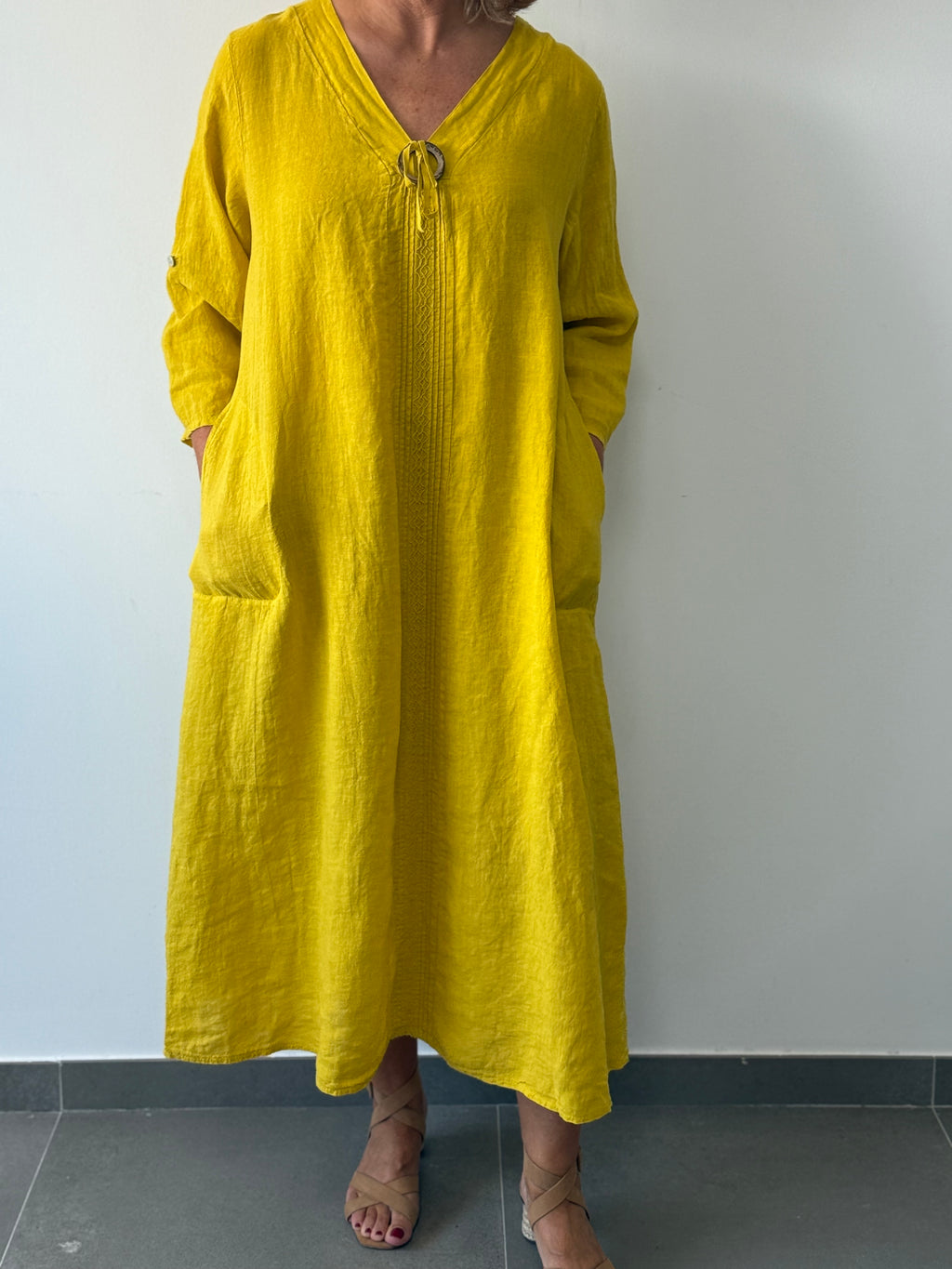 VESTIDO PALESA MOSTAZA