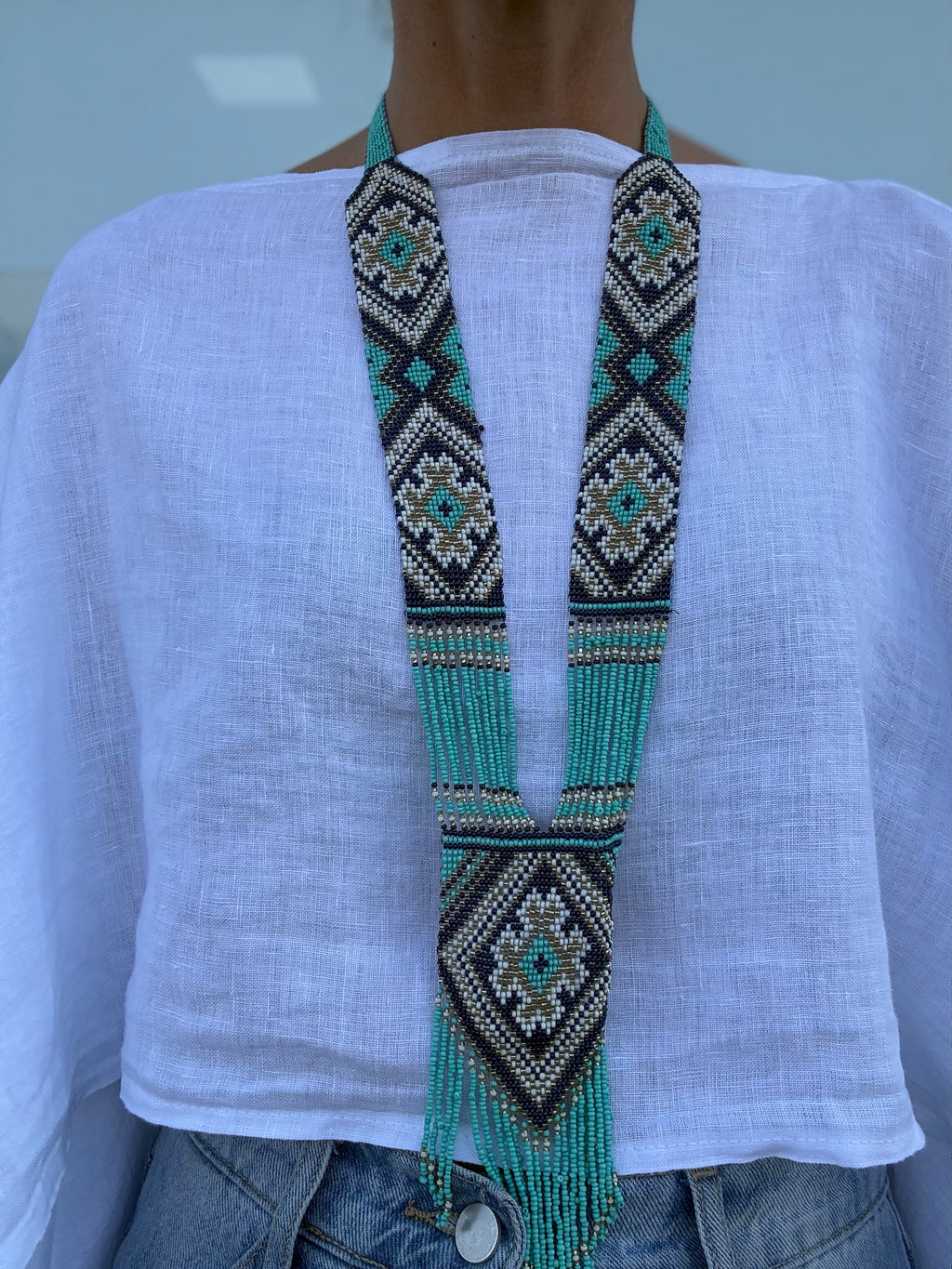 COLLAR BRASIL VERDE AGUA