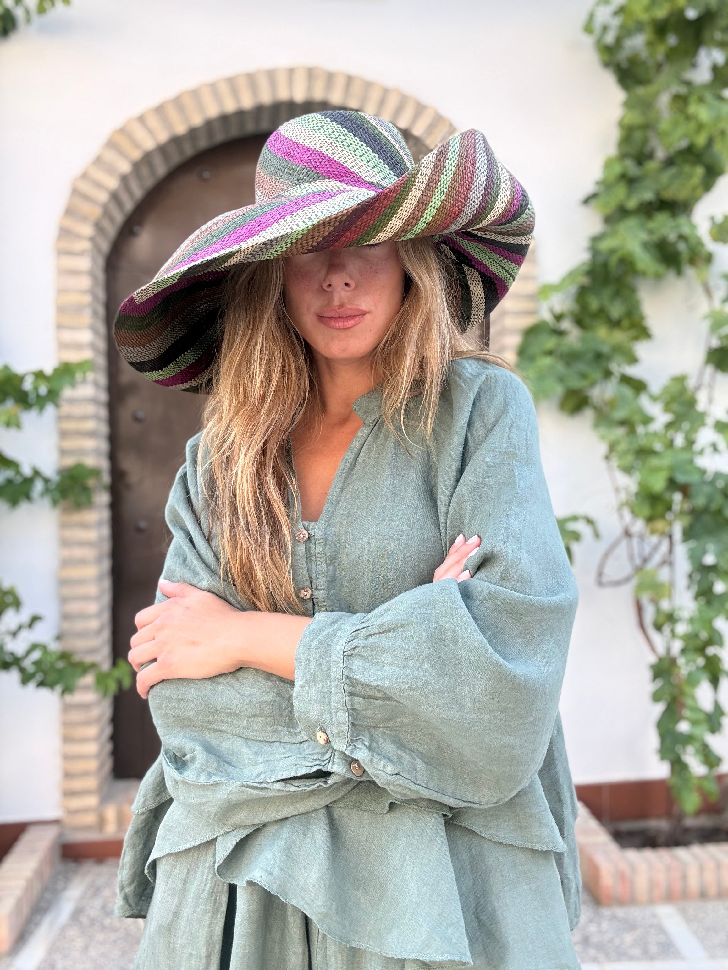 SOMBRERO RAFIA COLORES 2