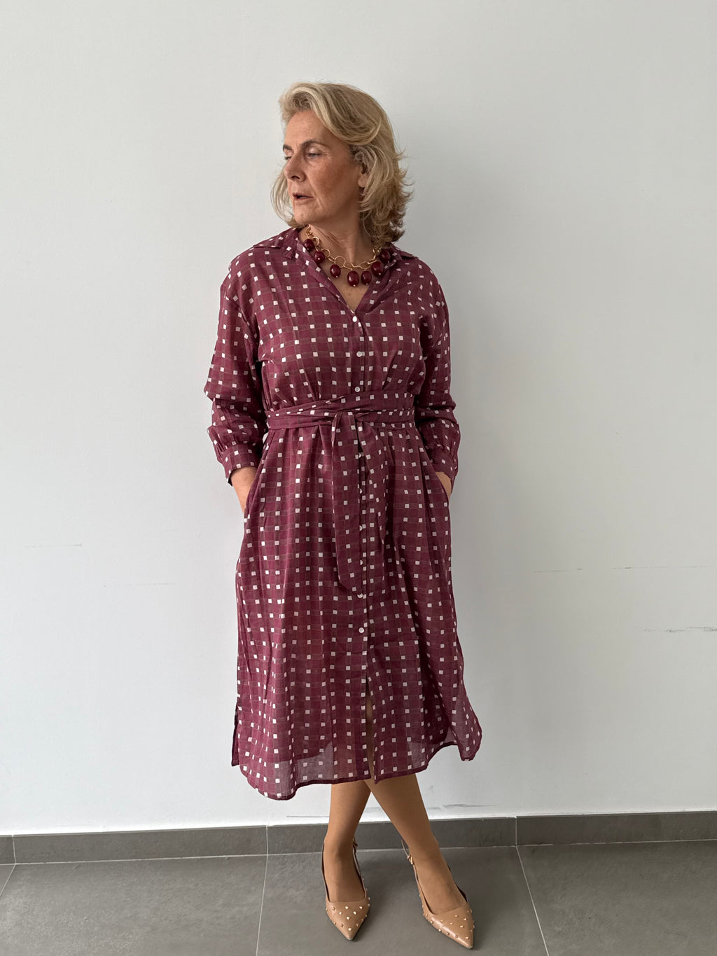 VESTIDO VALKIRIA BURDEOS