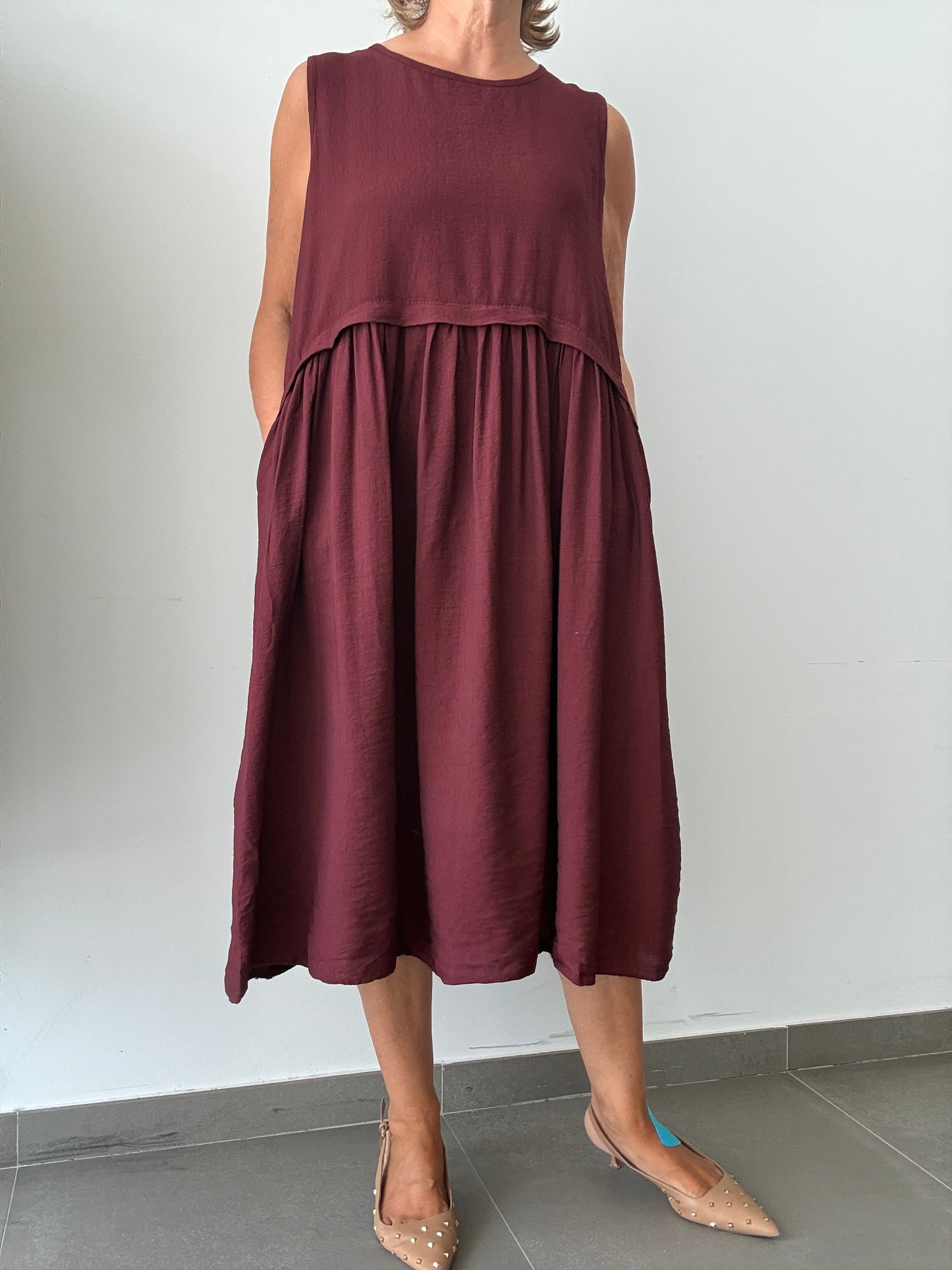 VESTIDO KARINA BURDEOS