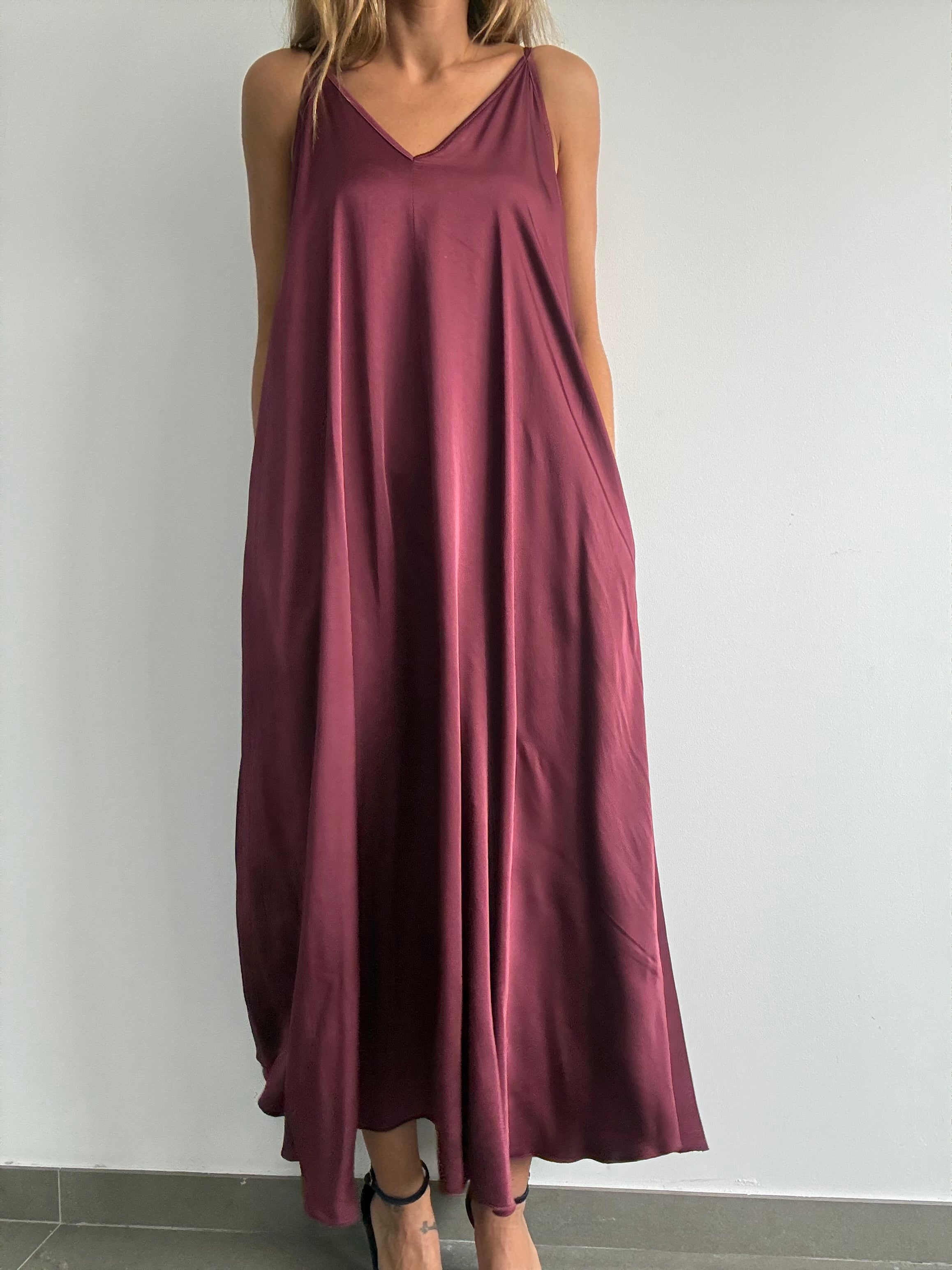 VESTIDO CELIA BURDEOS
