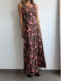 CONJUNTO FLORAL MARRÓN