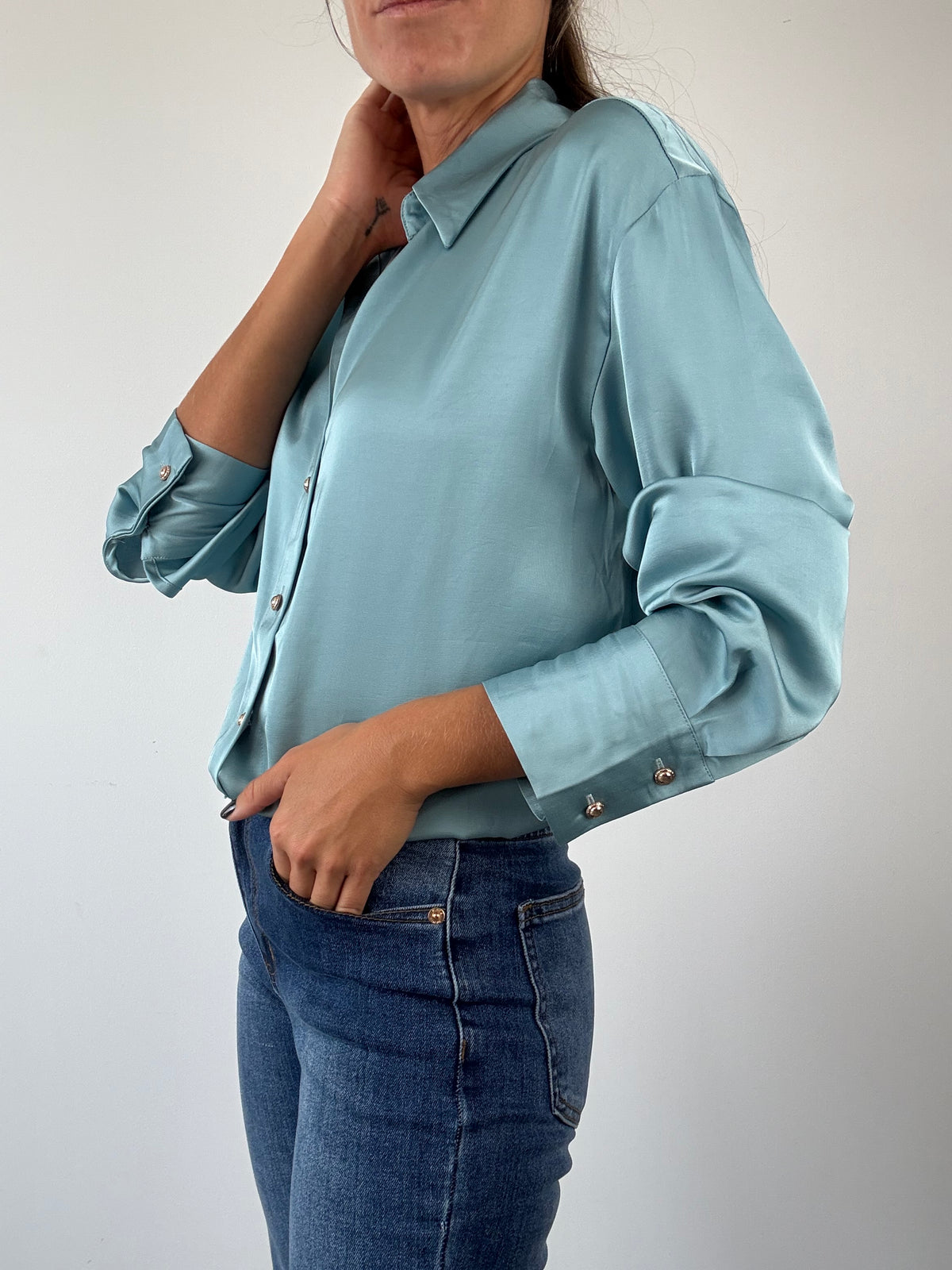 CAMISA LIBRA VERDE AGUA