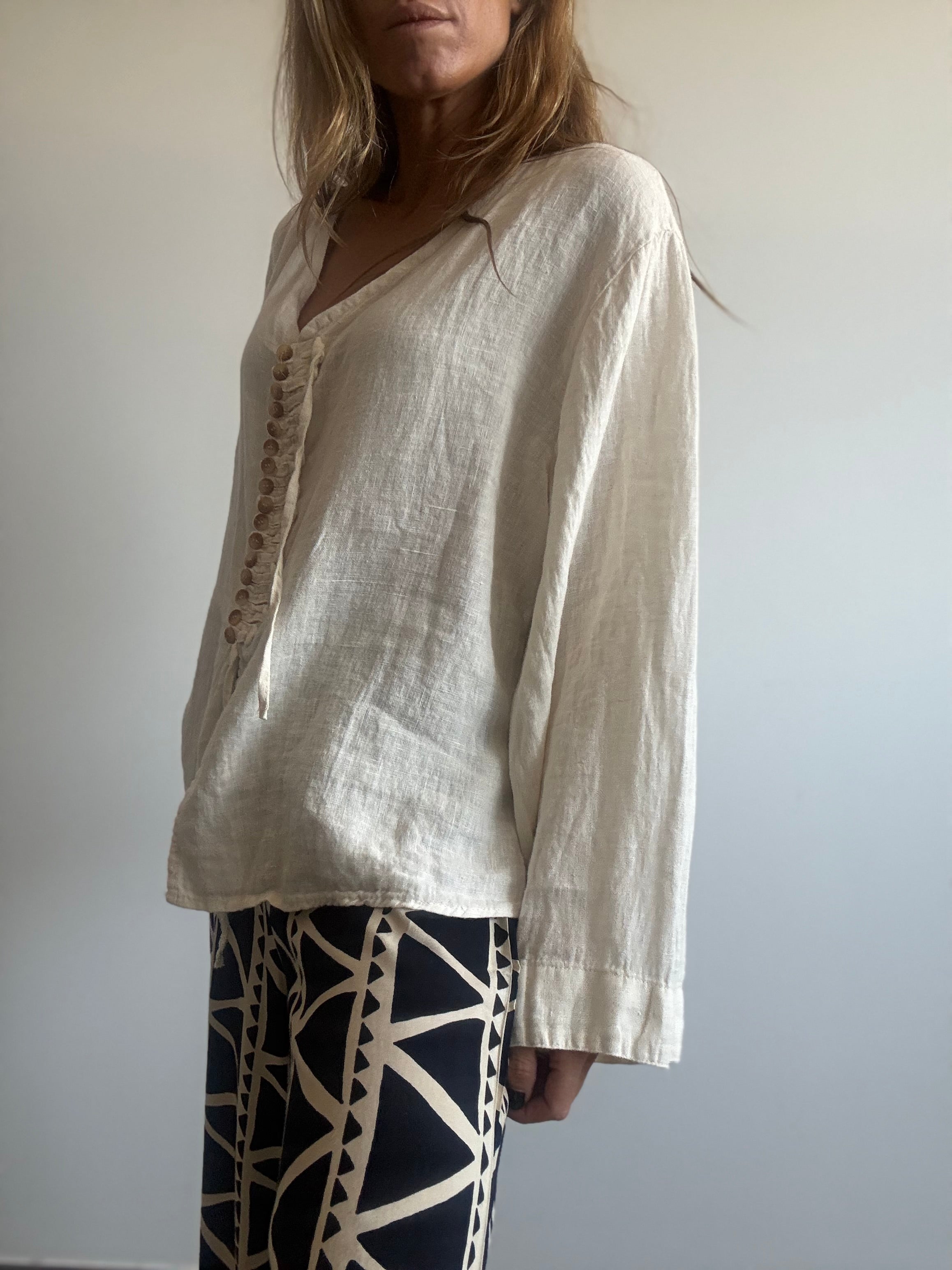 CAMISA NAPOLEÓNICA MARFIL
