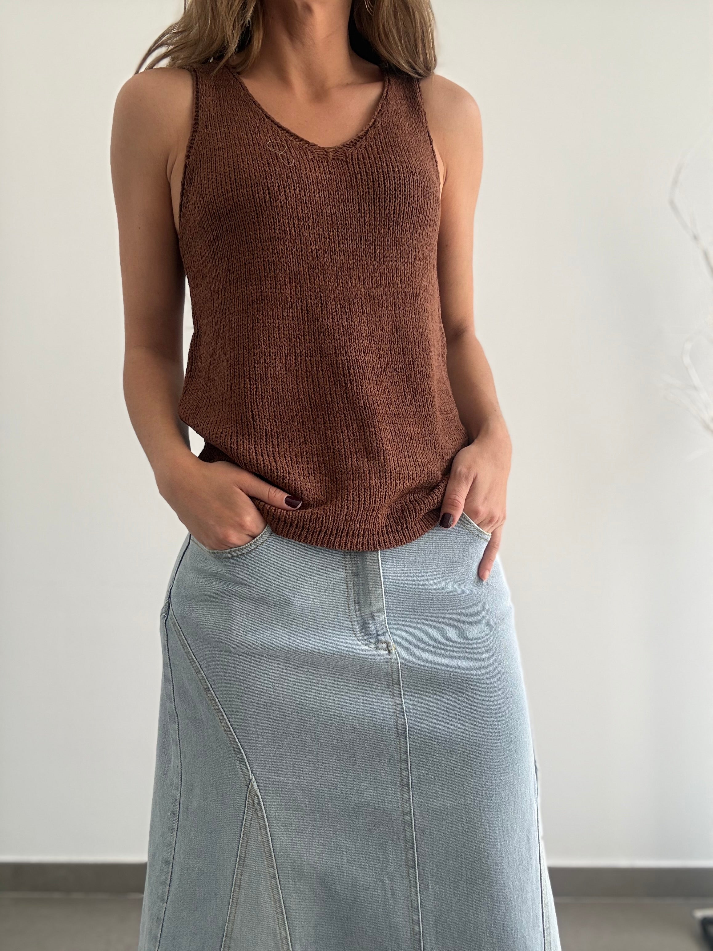 TOP CATALINA MARRON