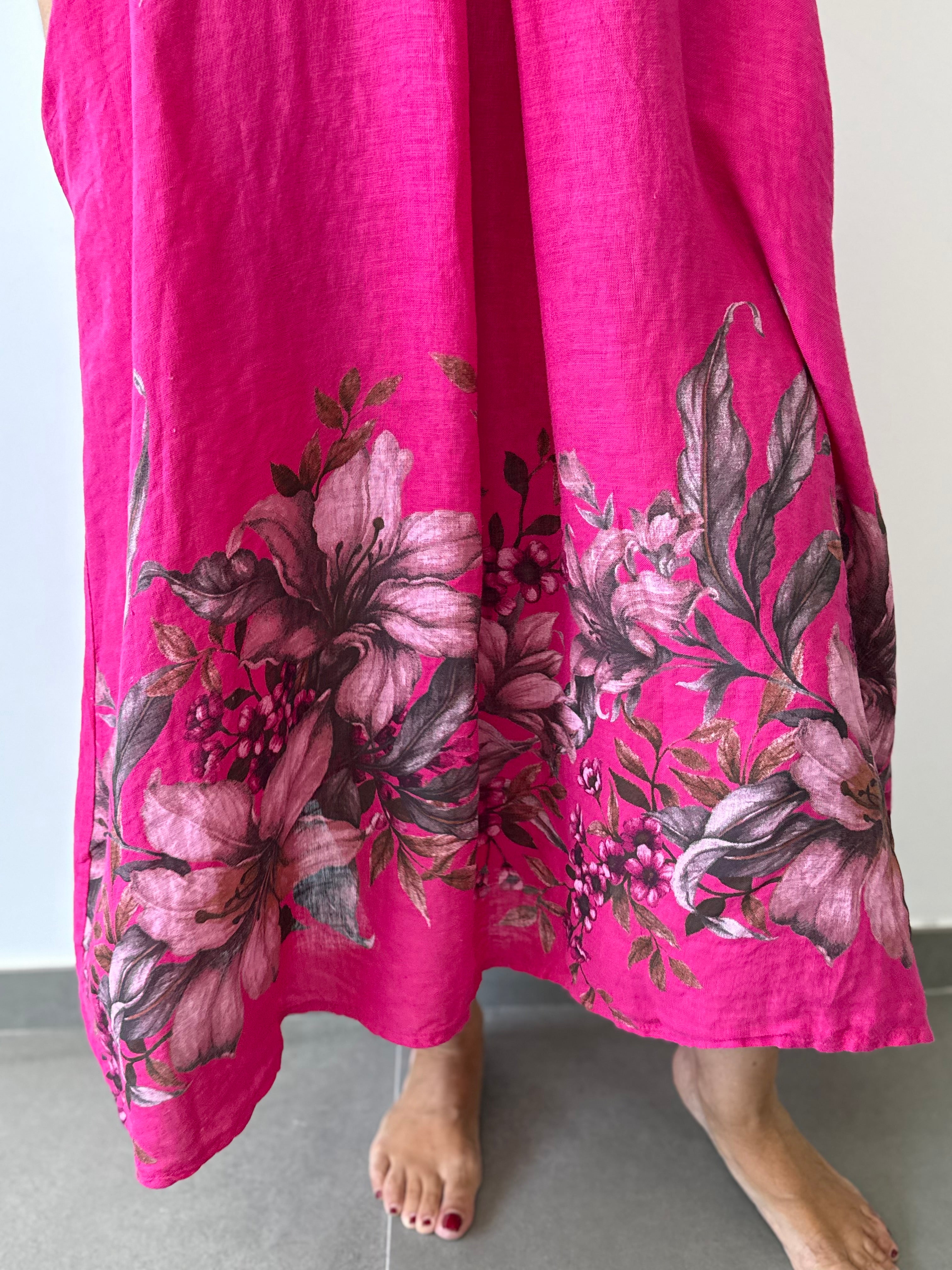 VESTIDO HAITÍ FUCSIA