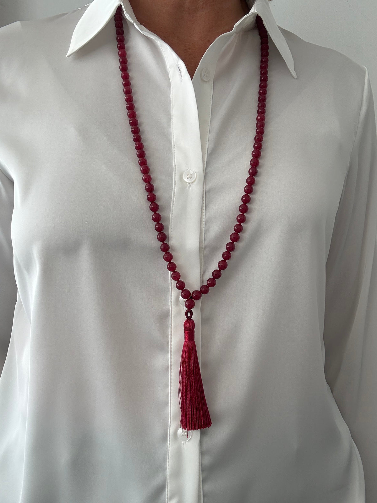 COLLAR TOSARIO BURDEOS