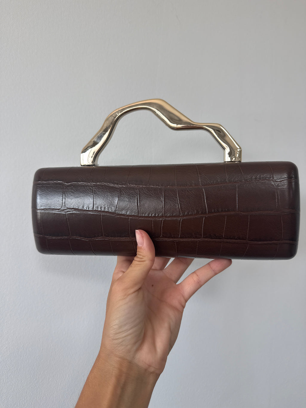 BOLSO COCODRILE CHOCOLATE