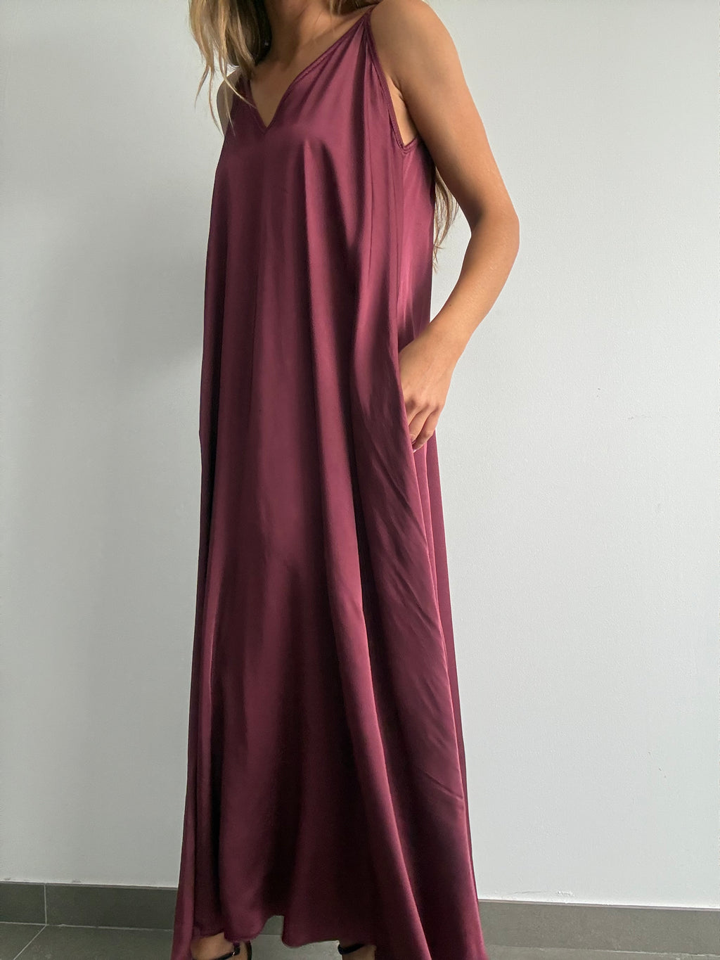 VESTIDO CELIA BURDEOS
