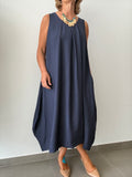 VESTIDO ABANICO MARINO