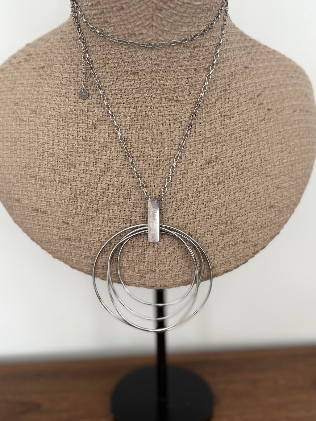 COLLAR  MULTIARO PLATEADO