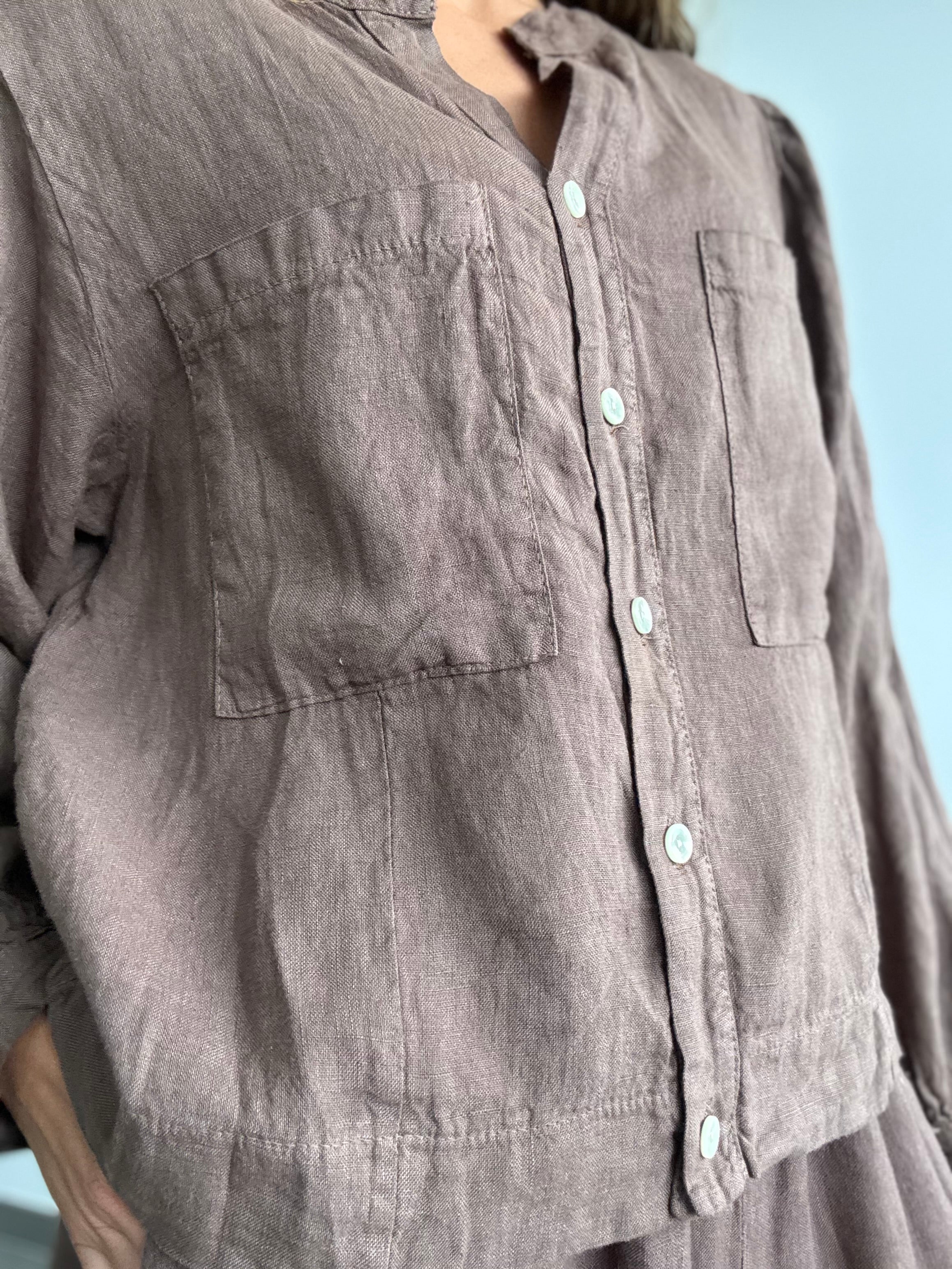 CAMISA SERILDA CHOCOLATE