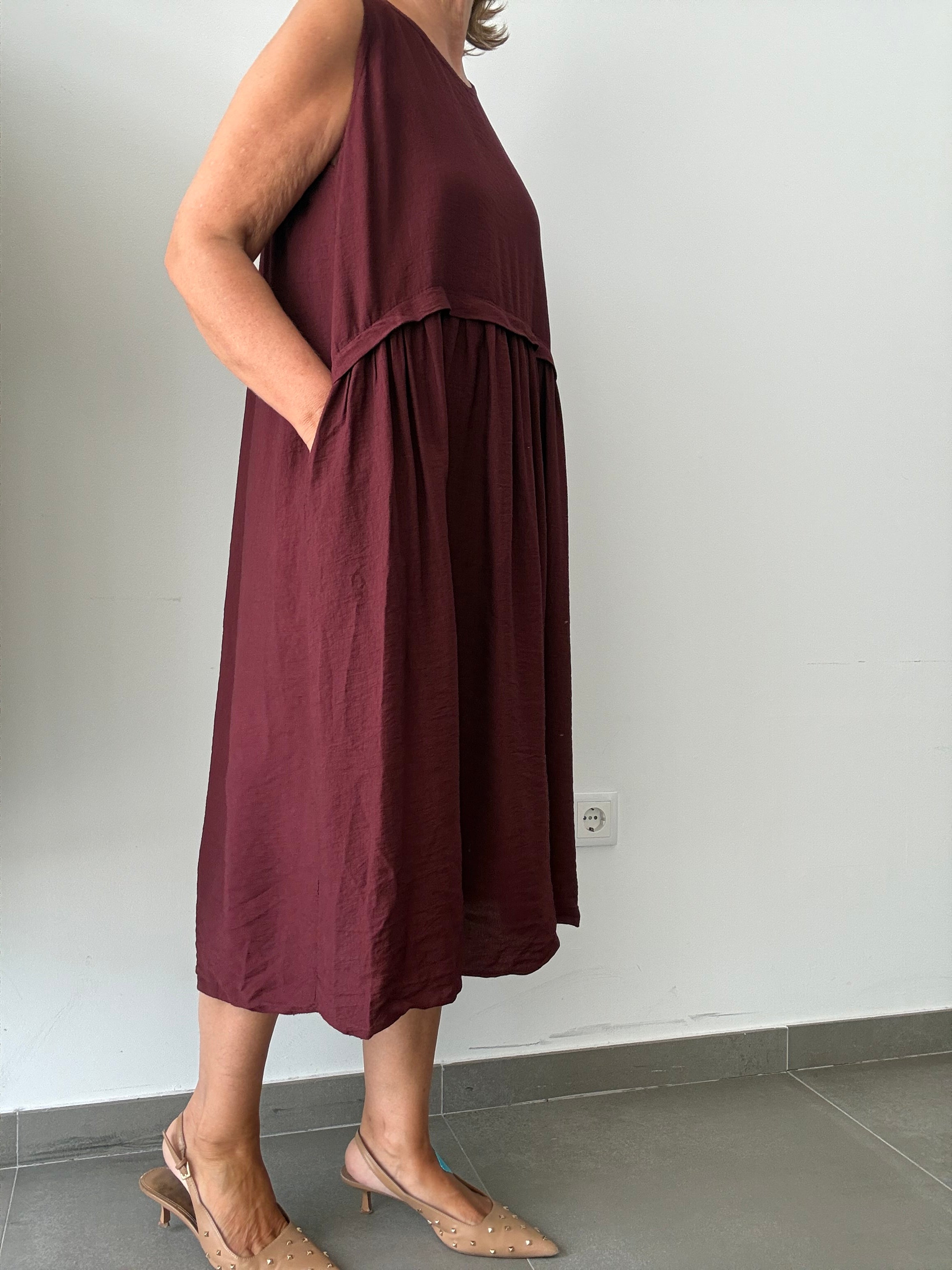 VESTIDO KARINA BURDEOS