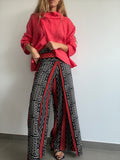 PANTALÓN RODAS NEGRO/ROJO