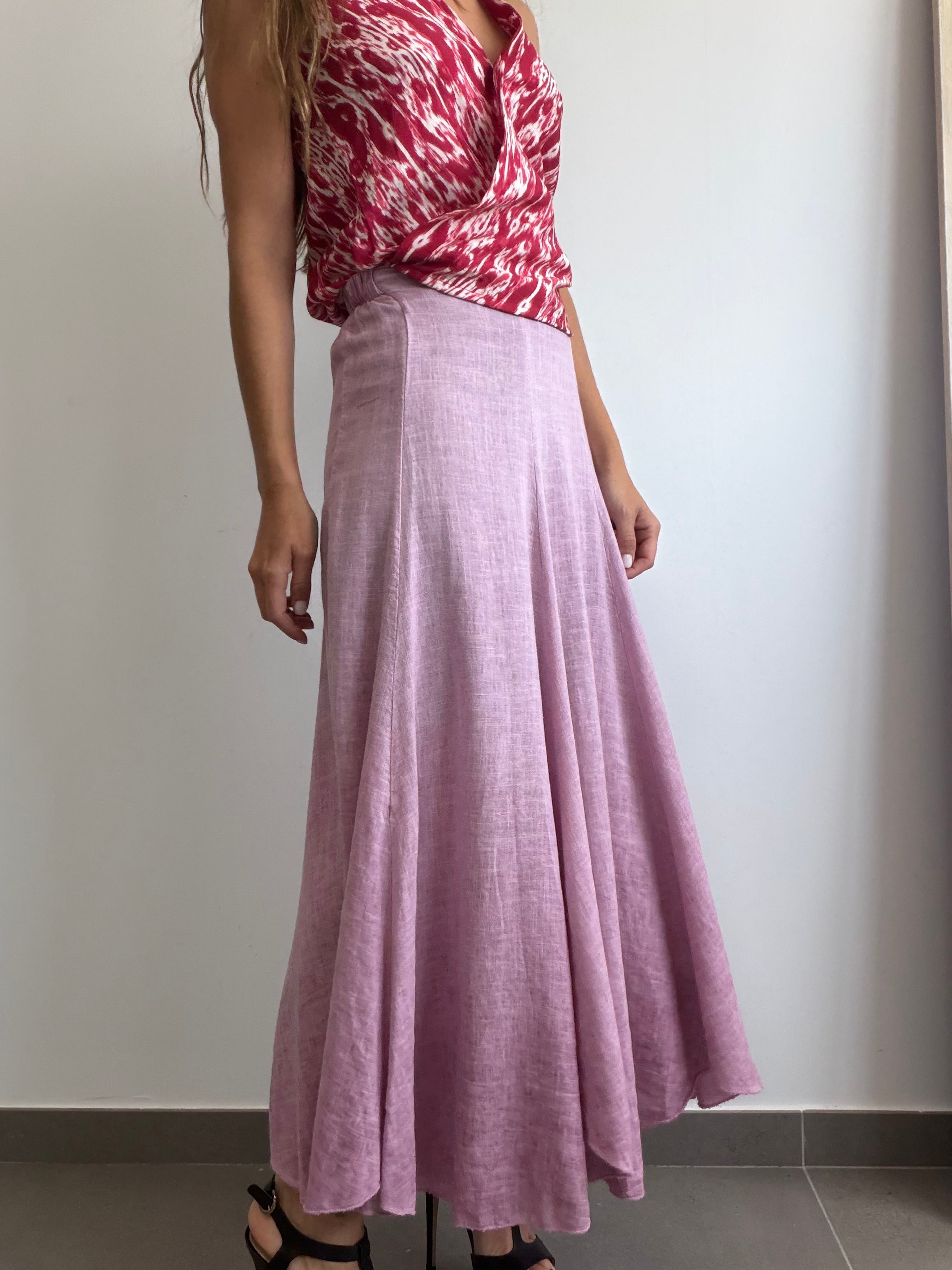 FALDA PERLA MALVA