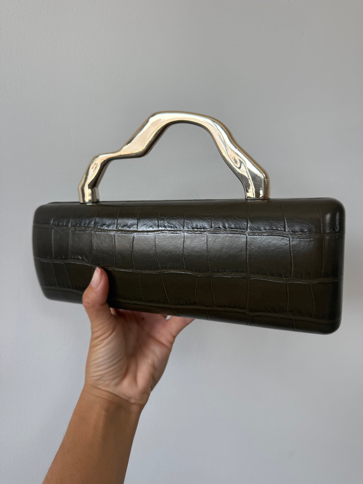 BOLSO COCODRILE KAKI