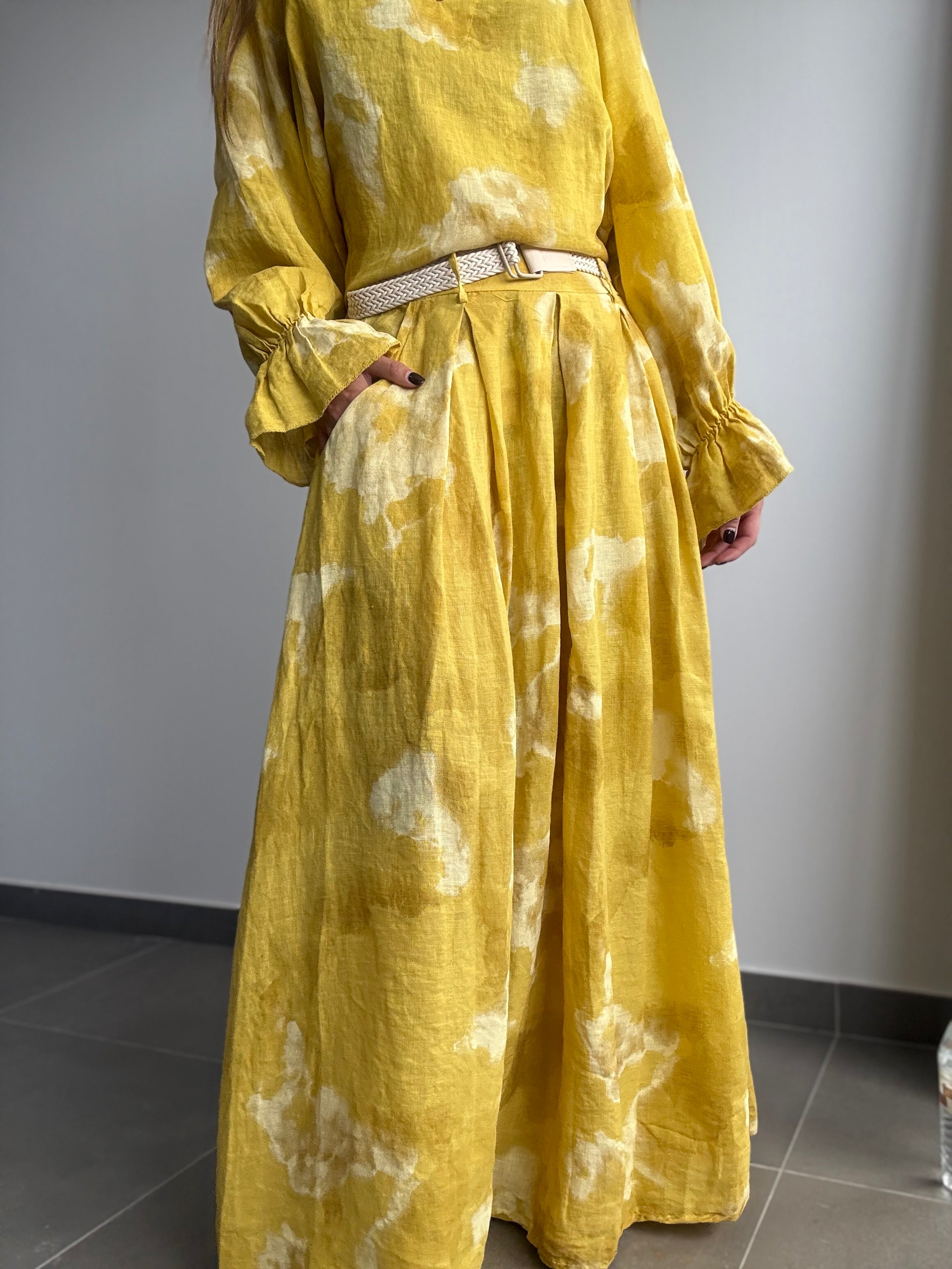 FALDA RATANA AMARILLO