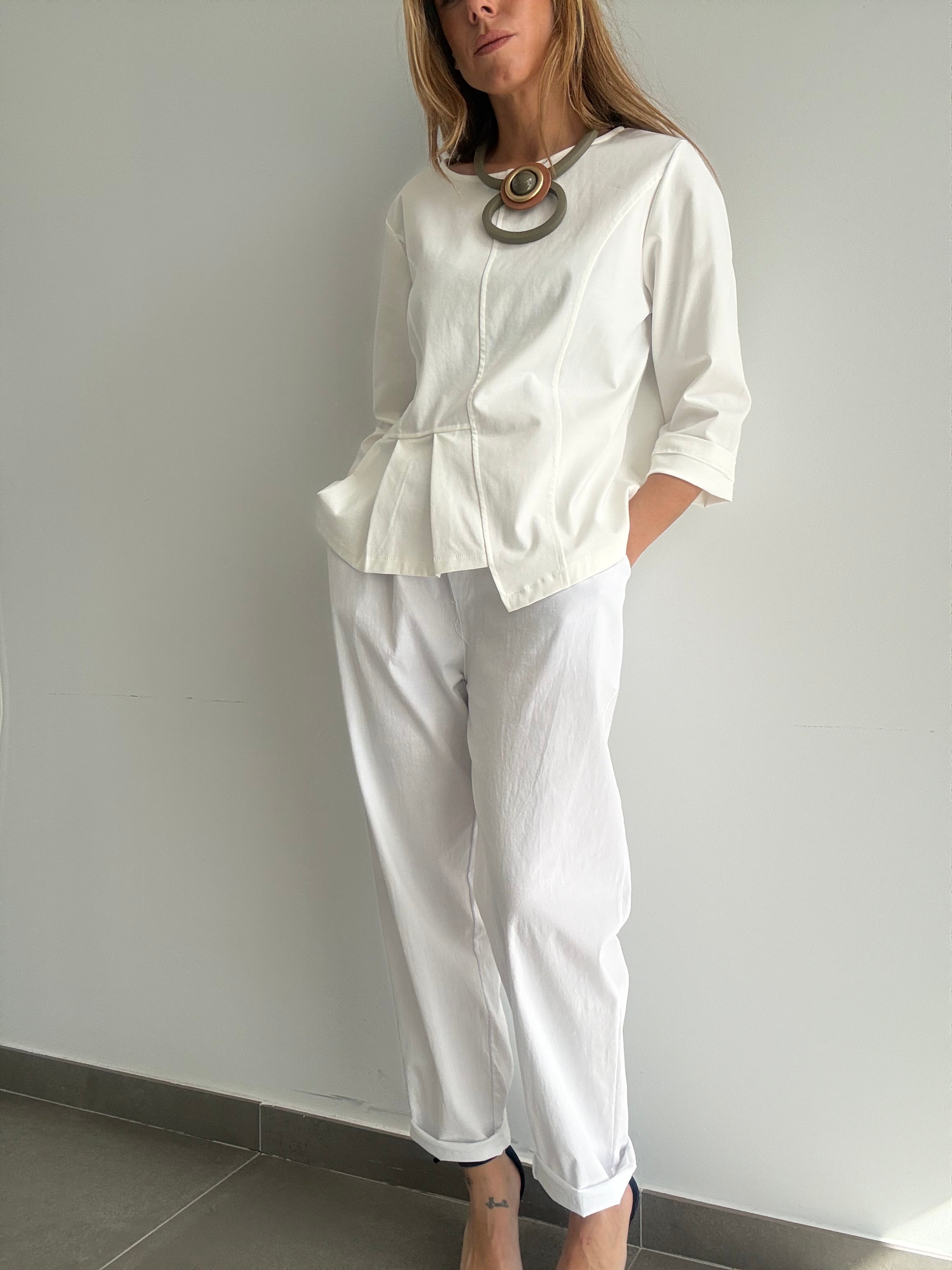 PANTALON PRINTE BLANCO