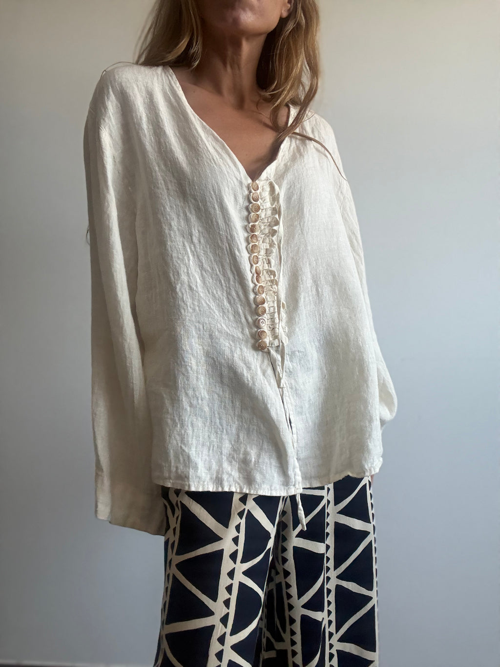 CAMISA NAPOLEÓNICA MARFIL