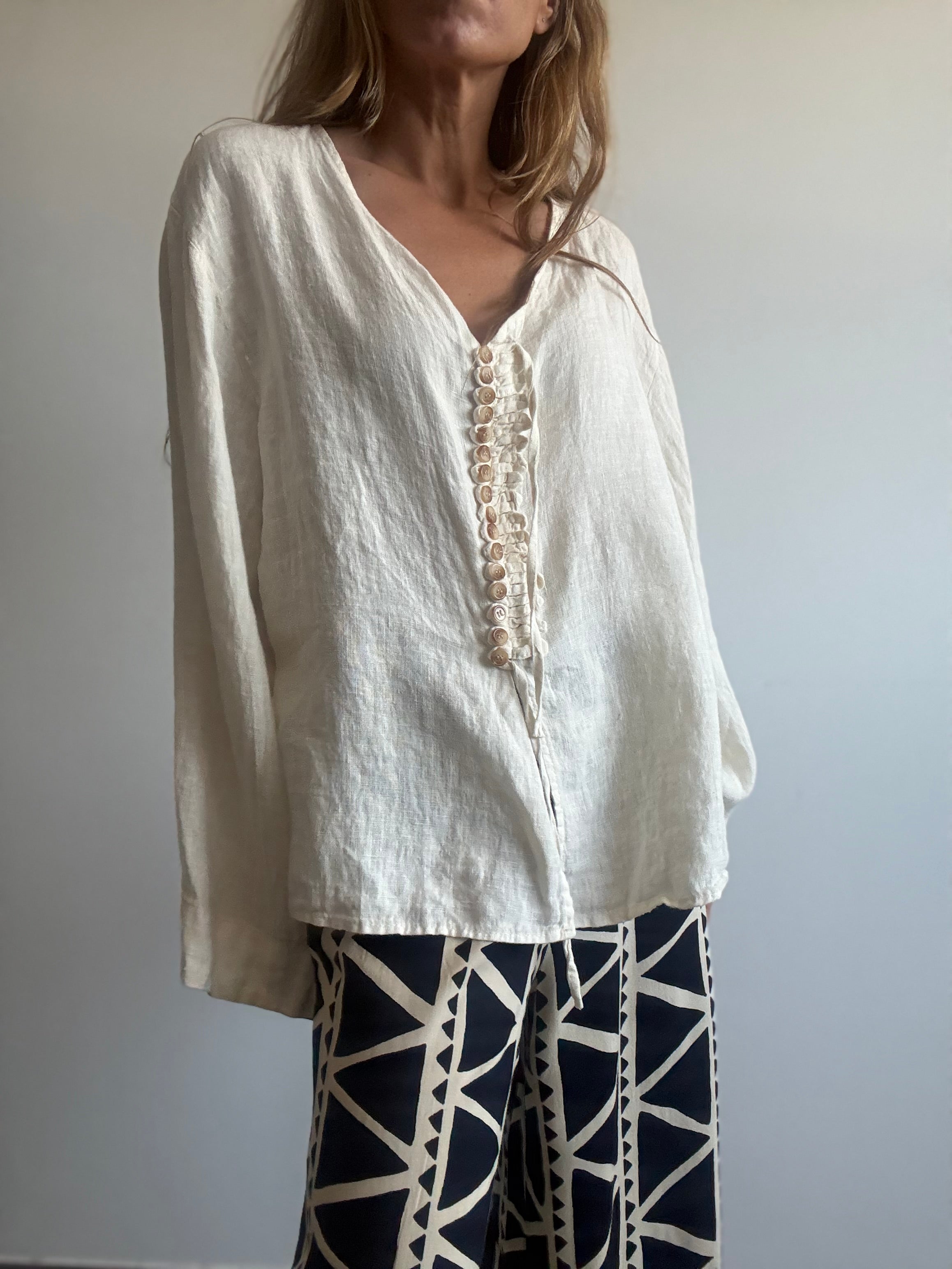 CAMISA NAPOLEÓNICA MARFIL