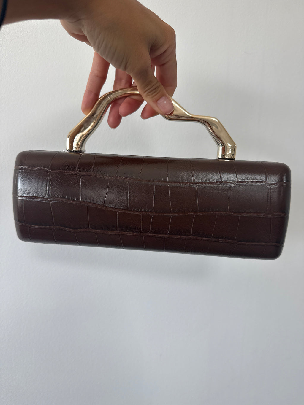 BOLSO COCODRILE CHOCOLATE