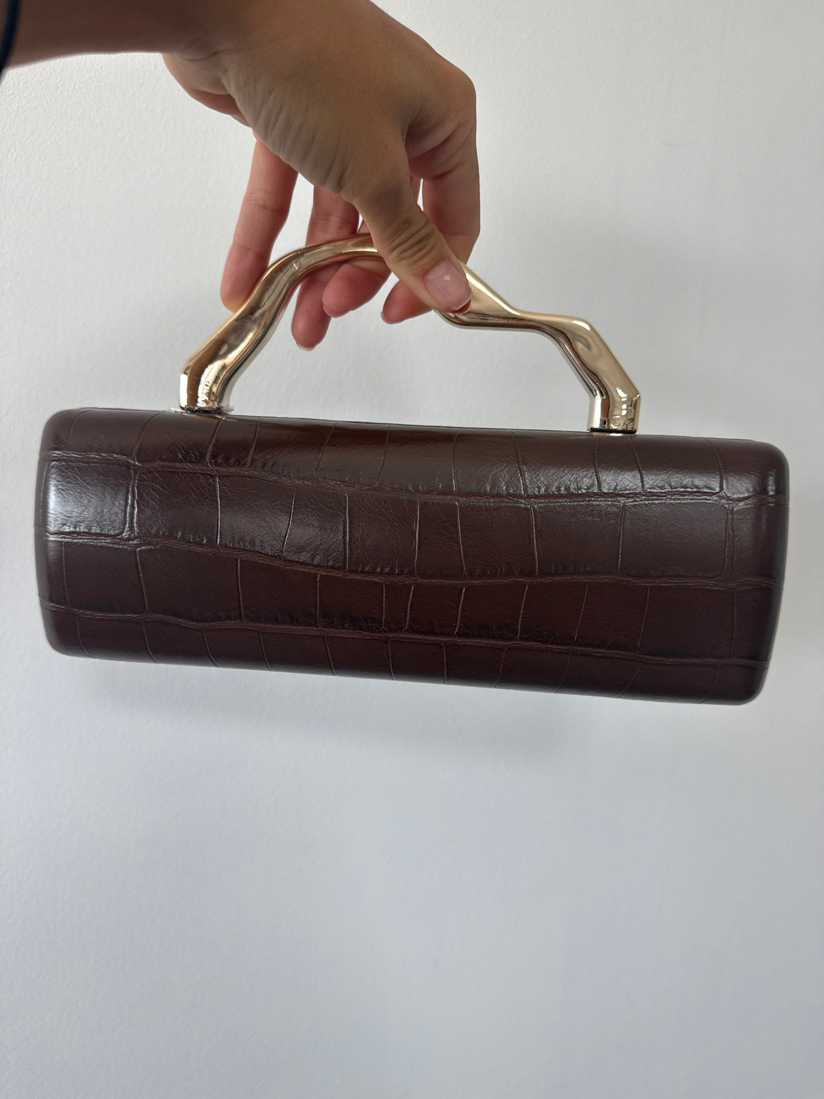 BOLSO COCODRILE CHOCOLATE