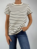 CAMISETA MARINA MARFIL