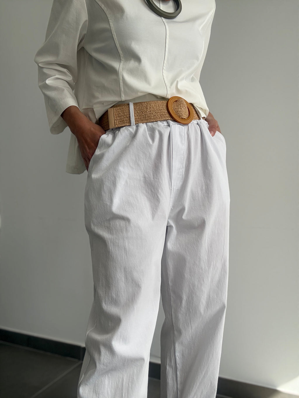 PANTALON PRINTE BLANCO