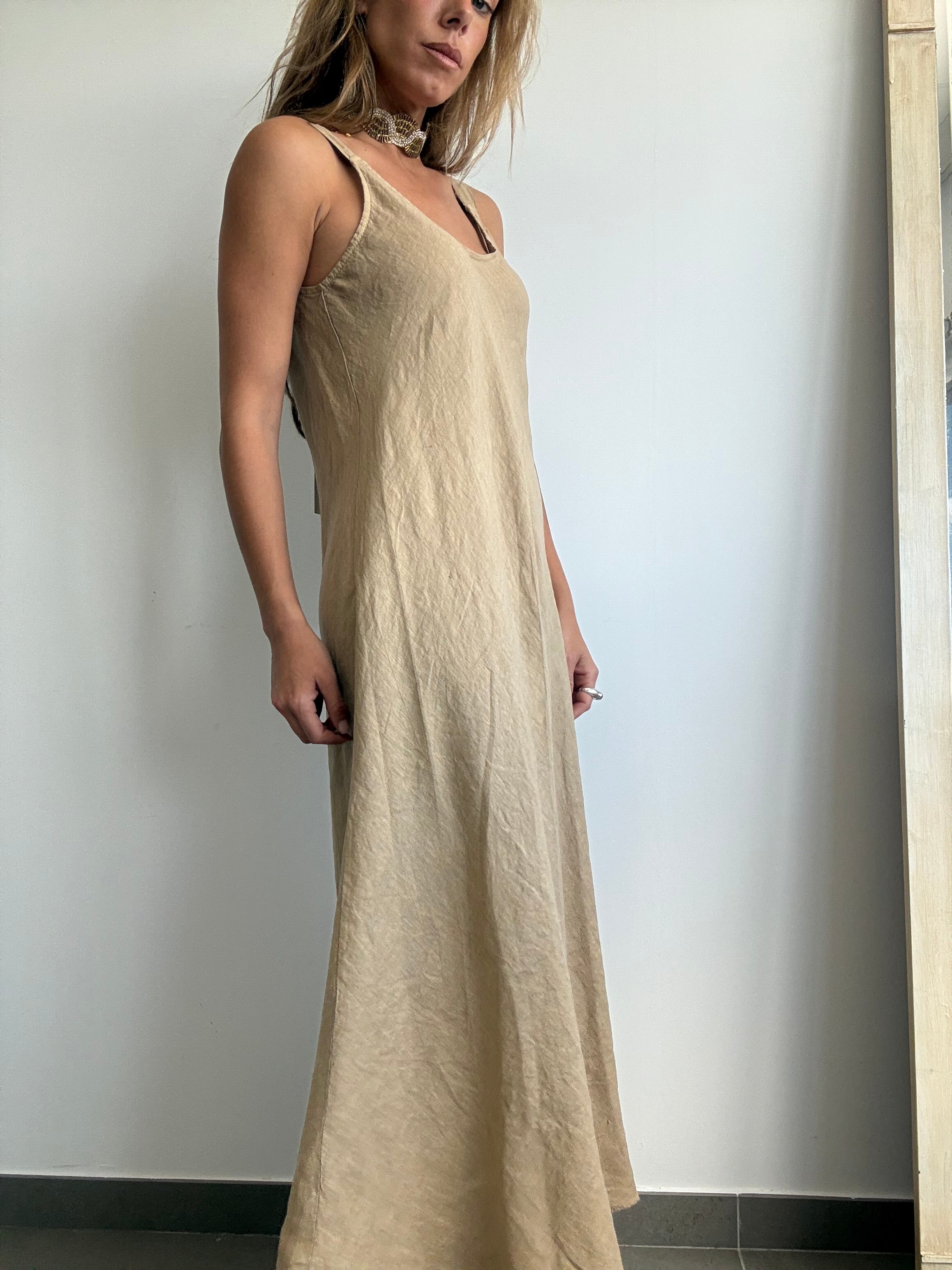 VESTIDO EDA CAMEL