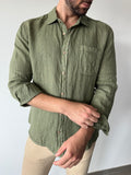 CAMISA LINO UNISEX CAQUI