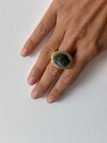 ANILLO PLOMADO  VERDE
