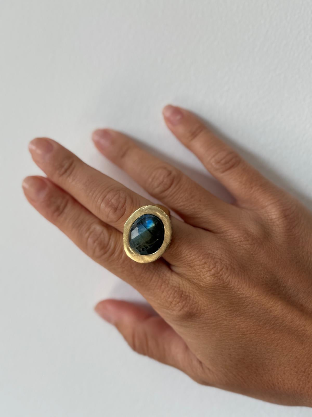 ANILLO PLOMADO  VERDE